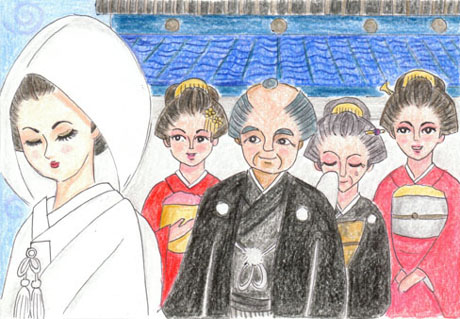 ��R�̖���Ɛl�Ɉ͂܂�Ă��钷�ҁA�ԉōs�񂪏o�Ă���