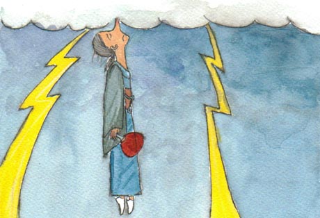 �_�̏�̗��l�̉Ƃ̏����ɁA�@�łԂ牺�����Ă���^��