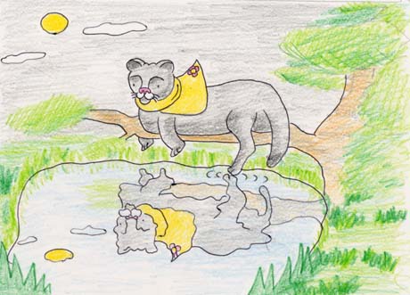 �r�ɉf���������̎p������s���[�}