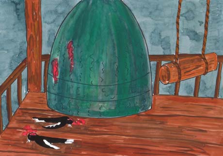 ���̉��œ|��Ă���2�H�̃J�T�T�M