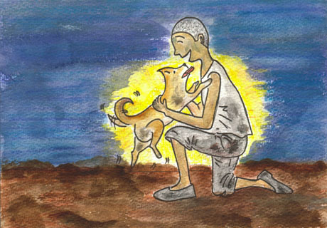 ���H�̏�ōĉ��^�P�V�ƃA�C