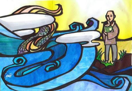 �R�̒��̒r�̉��ɐԂ�V������ė��F��A���̒�����̂��o����