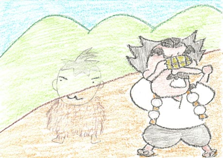 �B�ꖪ�𒅂Ďp���������񂽁A�ٓ�����`���ē{��V��