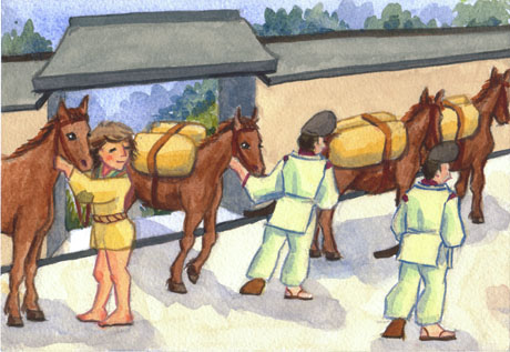 �n���Ђ��āA�ו���S�����l�����l���o�Ă���傫�ȉ��~�̑O�ɗ��F��